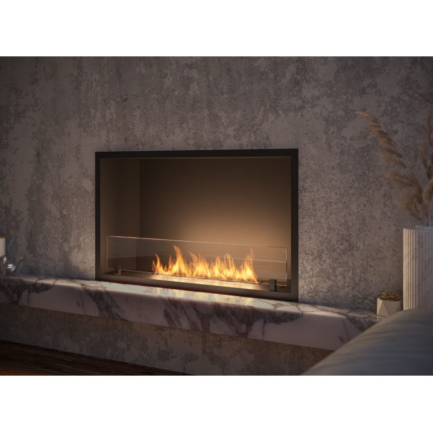 InFire - Built-in BIO fireplace 49,4x84,4 cm 3,5kW black