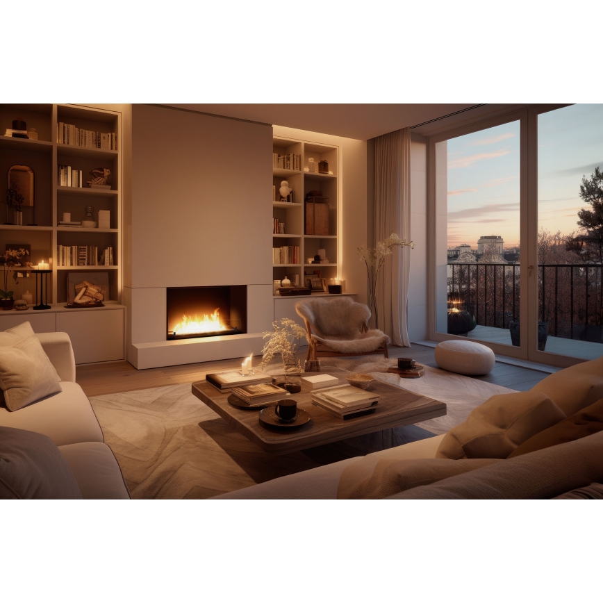 InFire - Built-in BIO fireplace 49,4x84,4 cm 3,5kW black