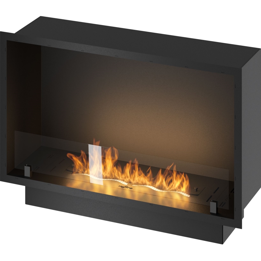 InFire - Built-in BIO fireplace 49,4x84,4 cm 3,5kW black