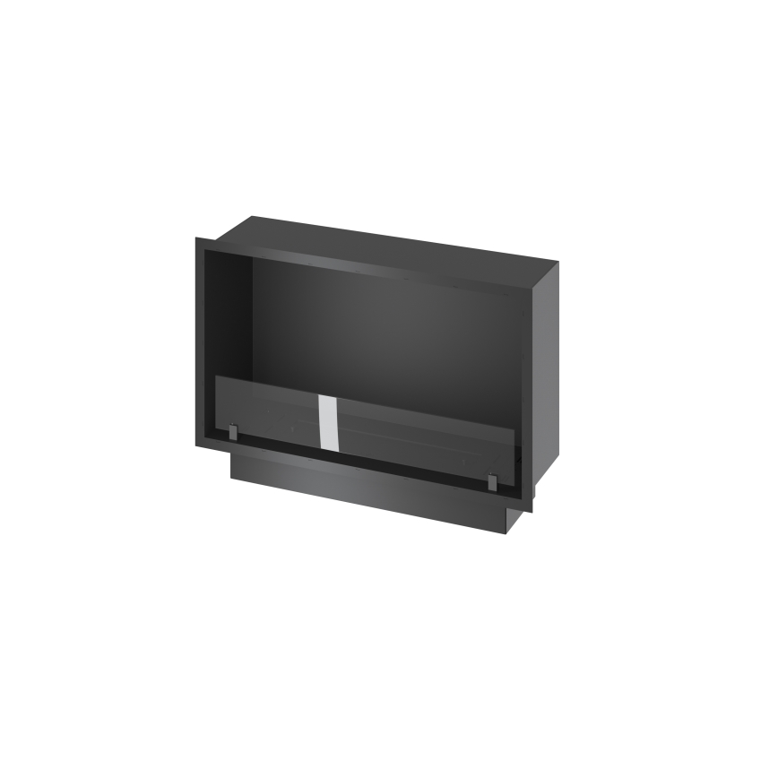 InFire - Built-in BIO fireplace 49,4x84,4 cm 3,5kW black