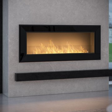 InFire - Built-in BIO fireplace 49x120 cm 3kW black