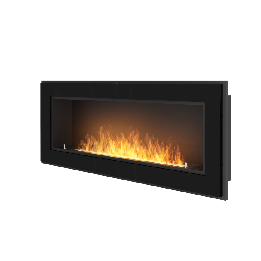InFire - Built-in BIO fireplace 49x120 cm 3kW black