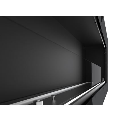 InFire - Built-in BIO fireplace 49x120 cm 3kW black