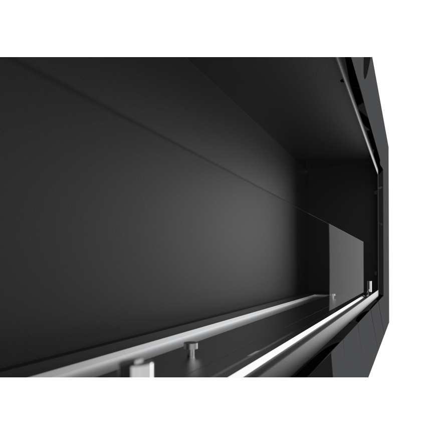 InFire - Built-in BIO fireplace 49x120 cm 3kW black