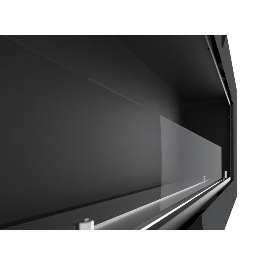 InFire - Built-in BIO fireplace 49x120 cm 3kW black