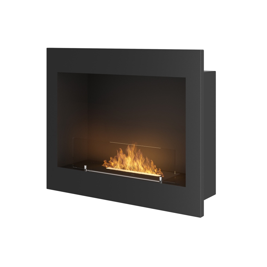 InFire - Built-in BIO fireplace 49x60 cm 3kW black