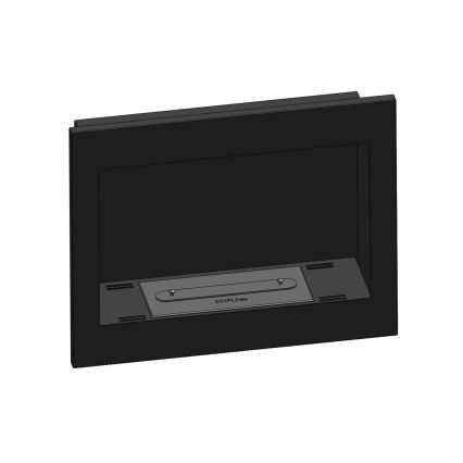 InFire - Built-in BIO fireplace 49x60 cm 3kW black