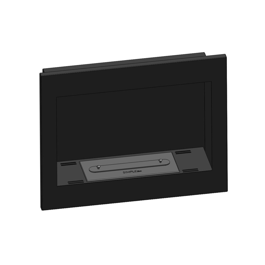 InFire - Built-in BIO fireplace 49x60 cm 3kW black
