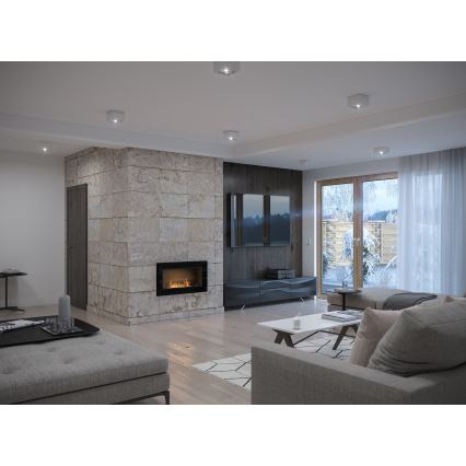 InFire - Built-in BIO fireplace 49x90 cm 3kW black