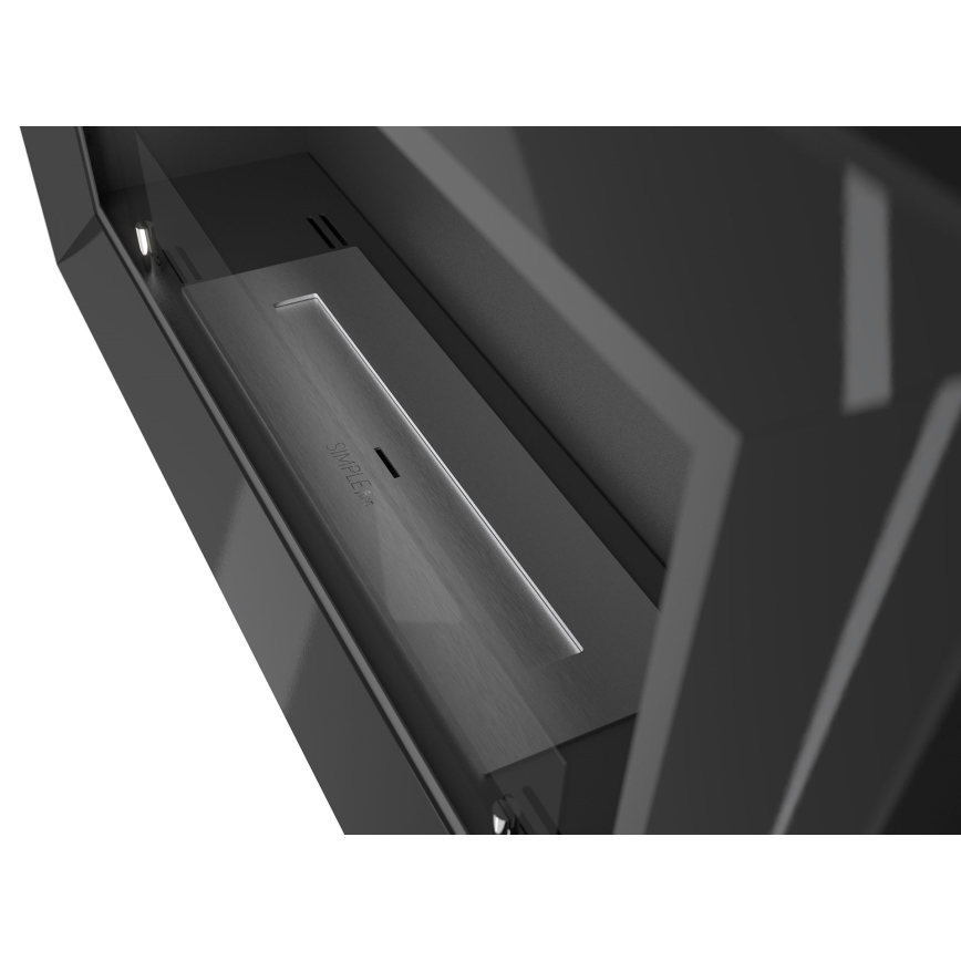InFire - Built-in BIO fireplace 49x90 cm 3kW black
