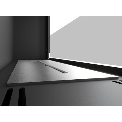 InFire - Built-in BIO fireplace 49x90 cm 3kW black