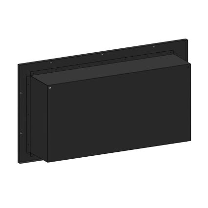 InFire - Built-in BIO fireplace 49x90 cm 3kW black