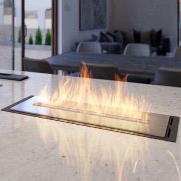 InFire - Built-in BIO fireplace 5,5x50 cm 3kW black