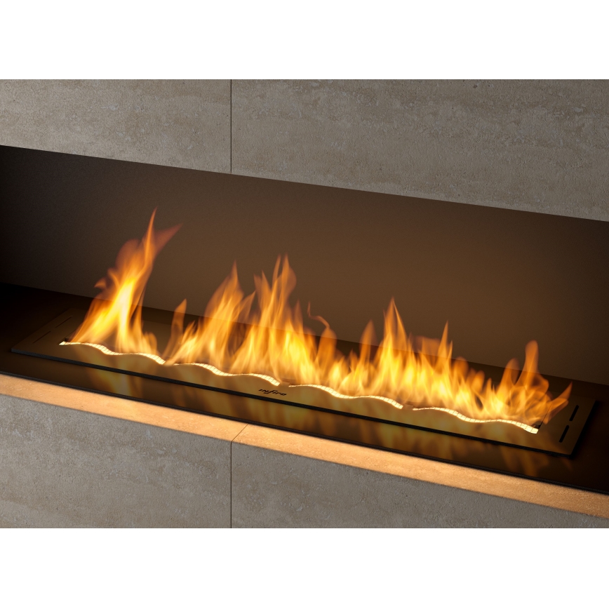 InFire - Built-in BIO fireplace 7,5x100 cm 6kW black