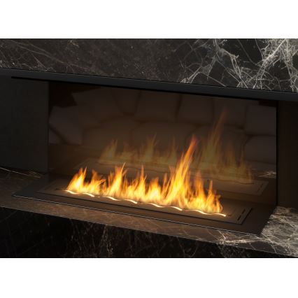 InFire - Built-in BIO fireplace 7,5x100 cm 6kW black