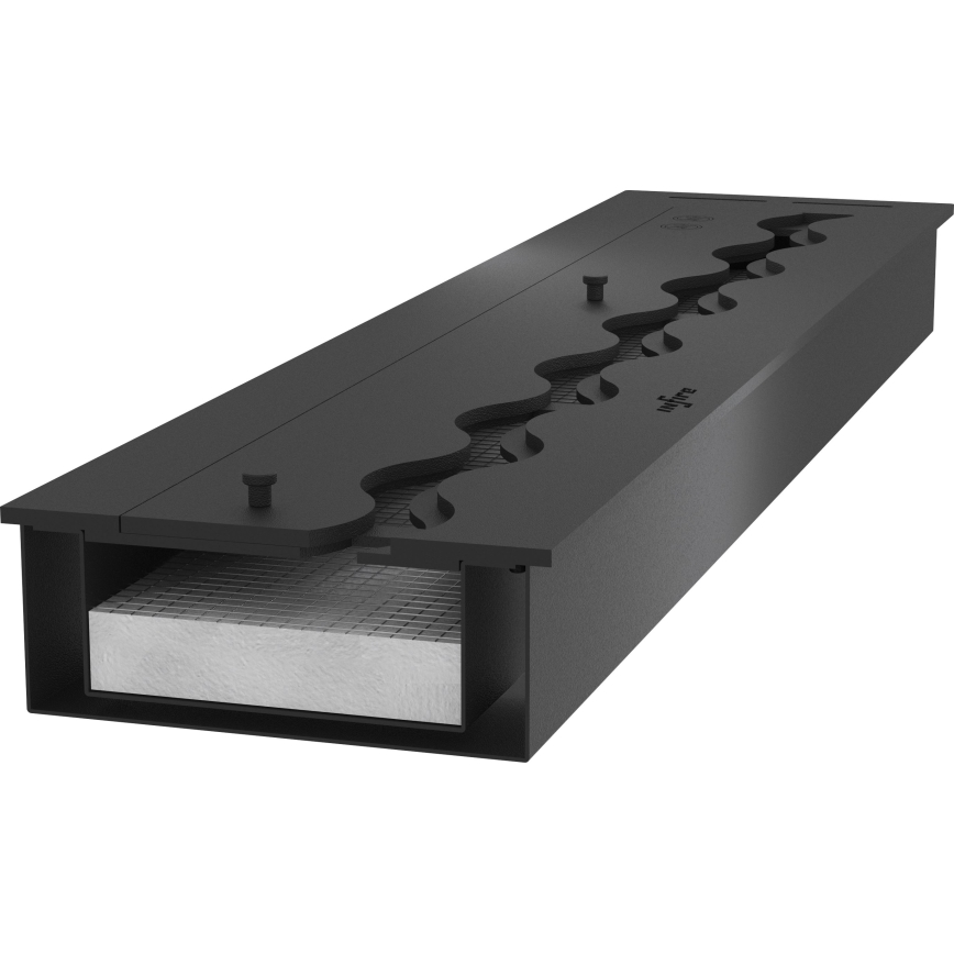 InFire - Built-in BIO fireplace 7,5x100 cm 6kW black