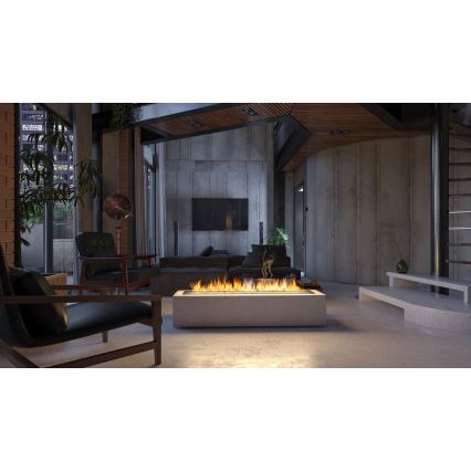 InFire - Built-in BIO fireplace 7,5x120 cm 7kW black