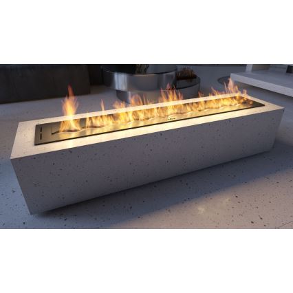 InFire - Built-in BIO fireplace 7,5x120 cm 7kW black