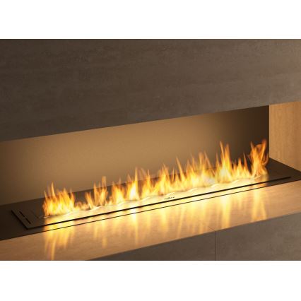 InFire - Built-in BIO fireplace 7,5x120 cm 7kW black