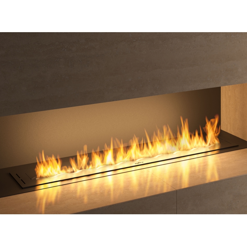 InFire - Built-in BIO fireplace 7,5x120 cm 7kW black