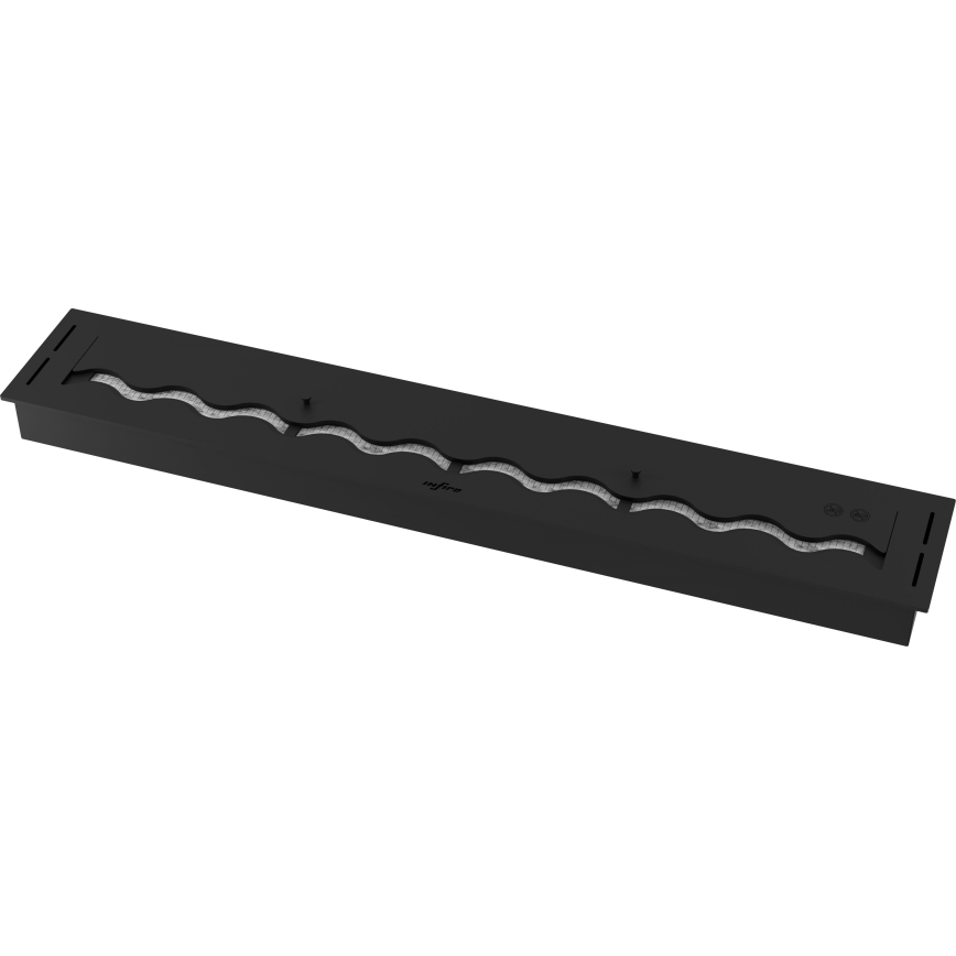 InFire - Built-in BIO fireplace 7,5x120 cm 7kW black