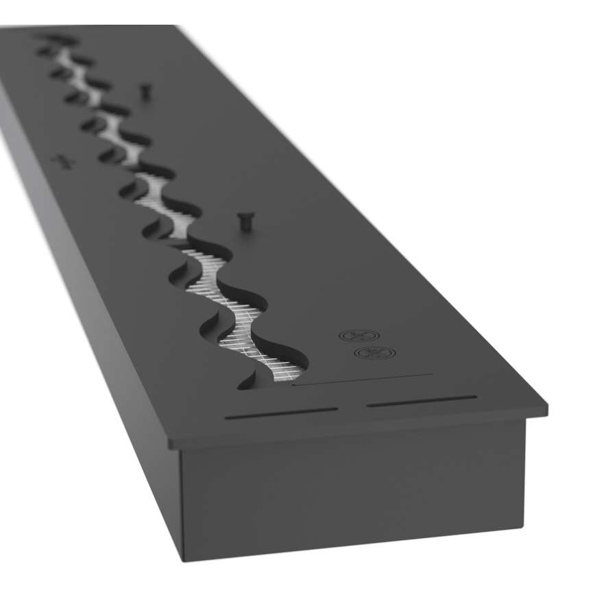InFire - Built-in BIO fireplace 7,5x120 cm 7kW black