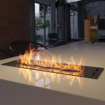 InFire - Built-in BIO fireplace 7,5x50 cm 3,5kW black