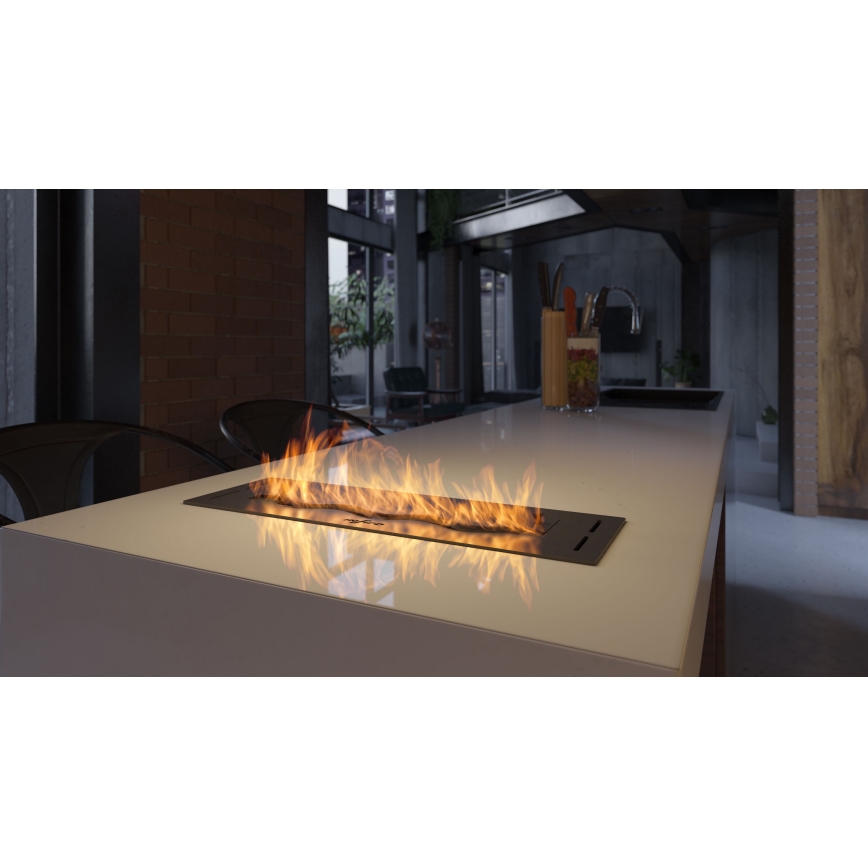 InFire - Built-in BIO fireplace 7,5x50 cm 3,5kW black