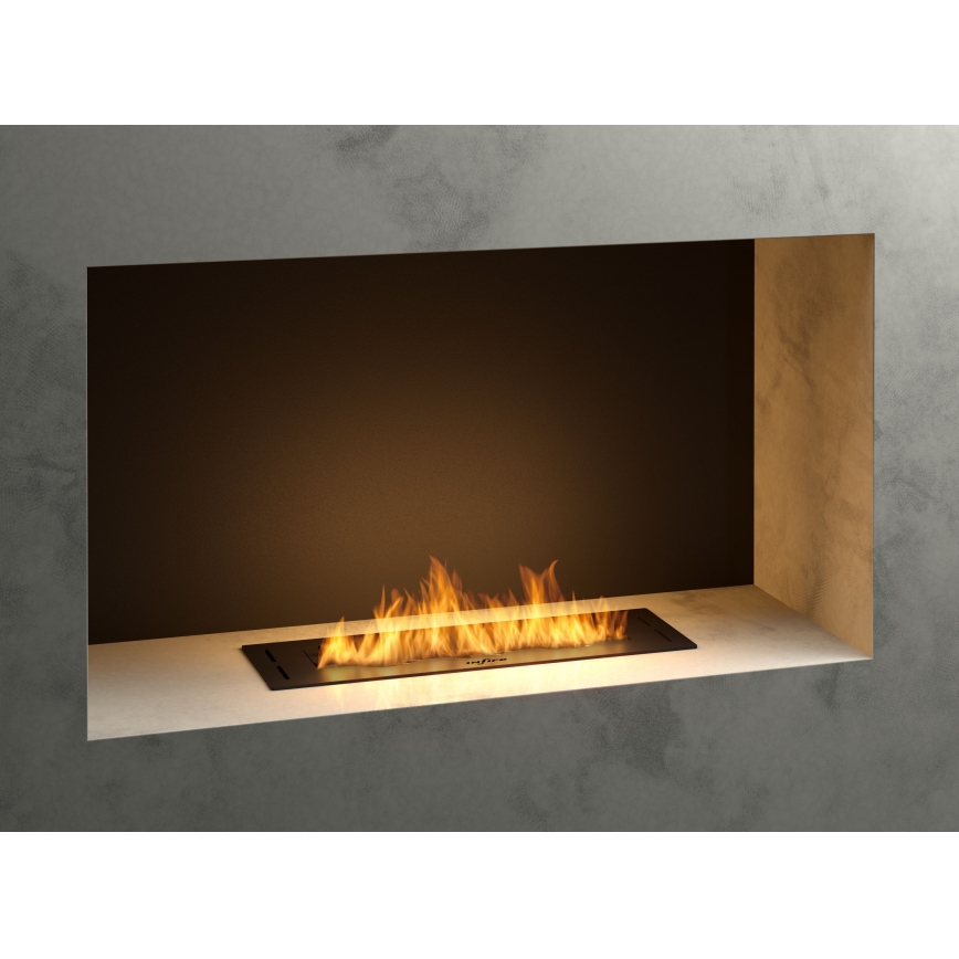 InFire - Built-in BIO fireplace 7,5x50 cm 3,5kW black