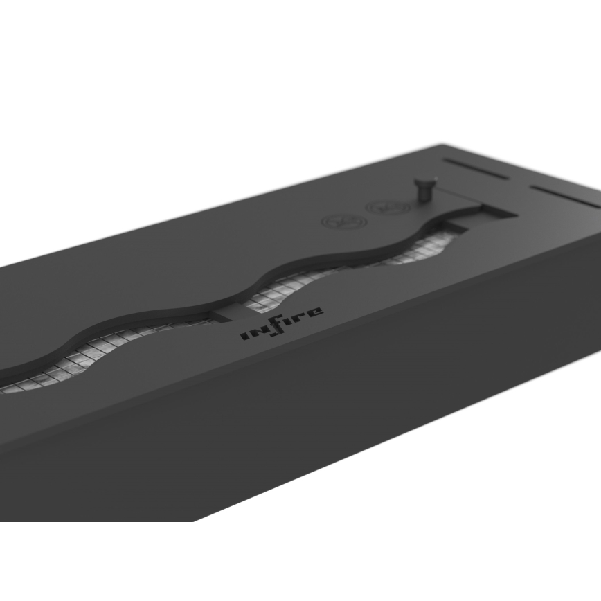 InFire - Built-in BIO fireplace 7,5x50 cm 3,5kW black