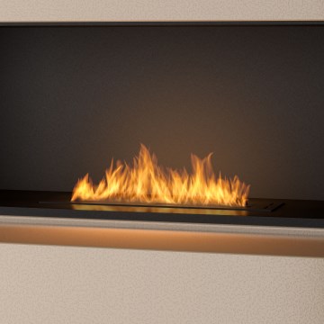 InFire - Built-in BIO fireplace 7,5x60 cm 3,5kW black