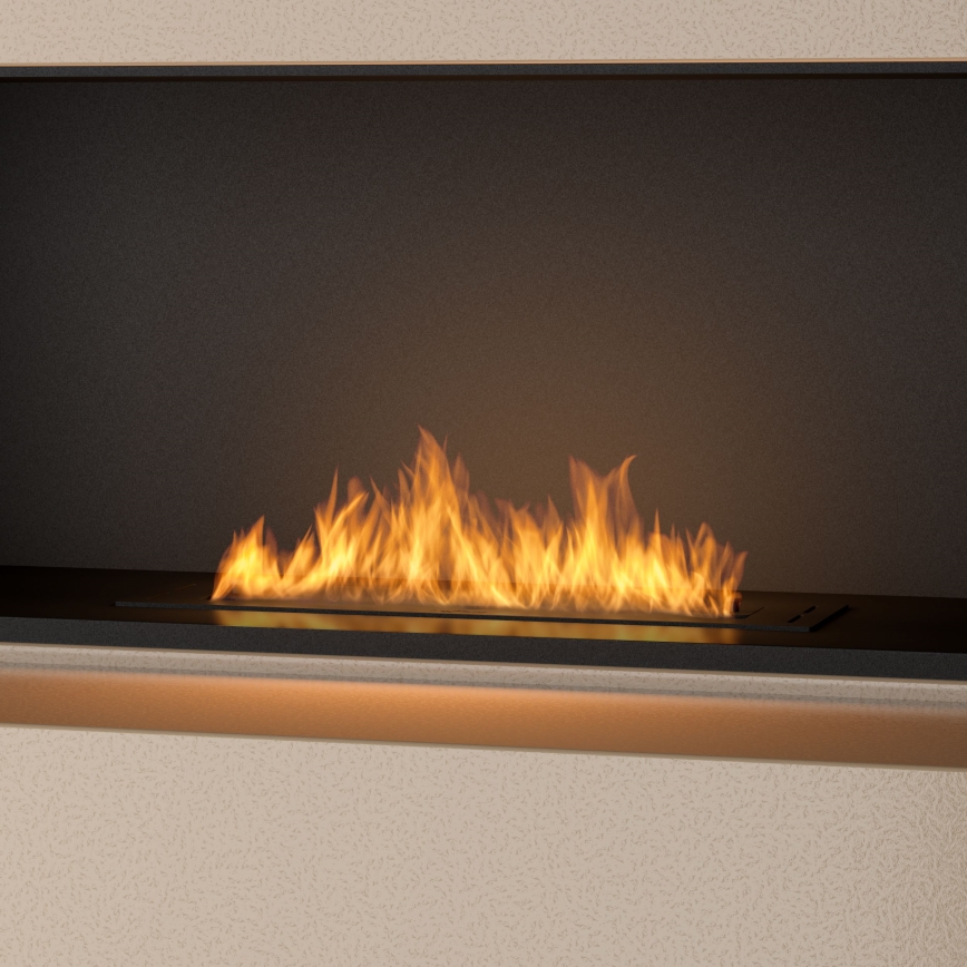 InFire - Built-in BIO fireplace 7,5x60 cm 3,5kW black