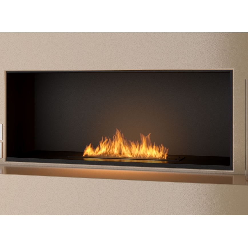 InFire - Built-in BIO fireplace 7,5x60 cm 3,5kW black