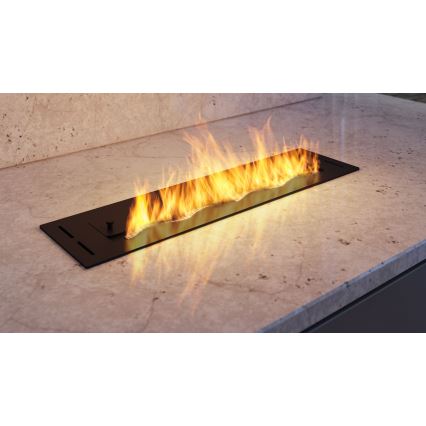 InFire - Built-in BIO fireplace 7,5x60 cm 3,5kW black