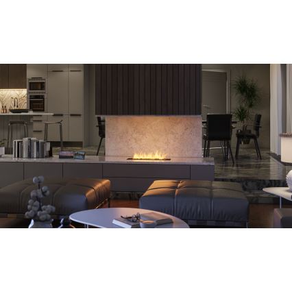 InFire - Built-in BIO fireplace 7,5x60 cm 3,5kW black