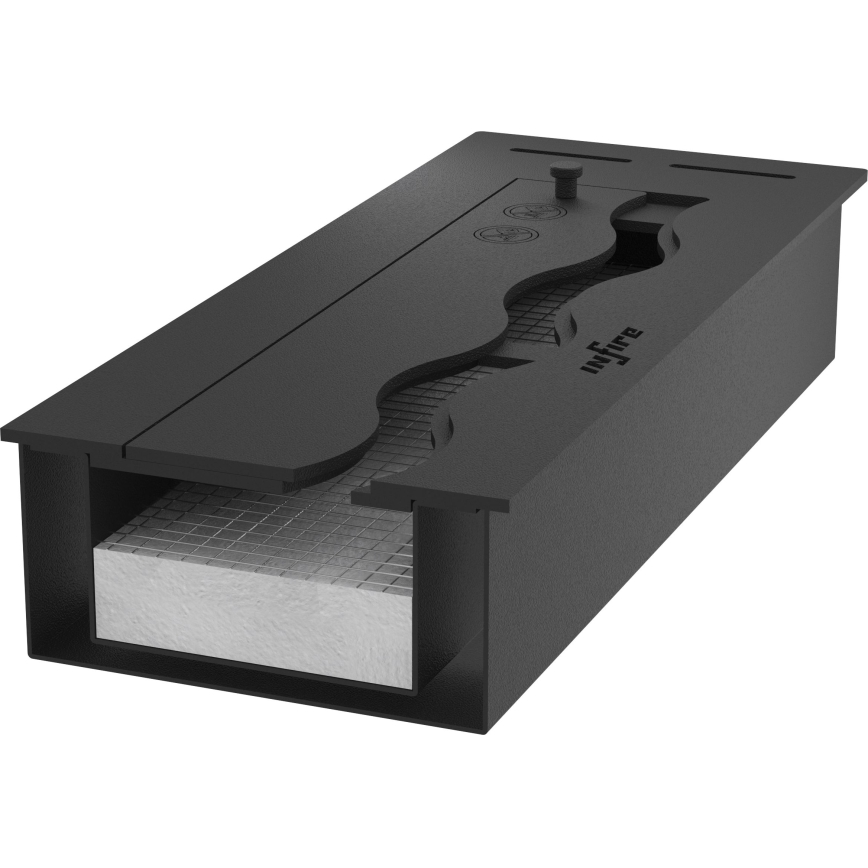 InFire - Built-in BIO fireplace 7,5x60 cm 3,5kW black