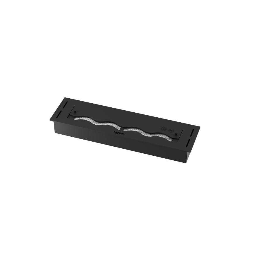 InFire - Built-in BIO fireplace 7,5x60 cm 3,5kW black