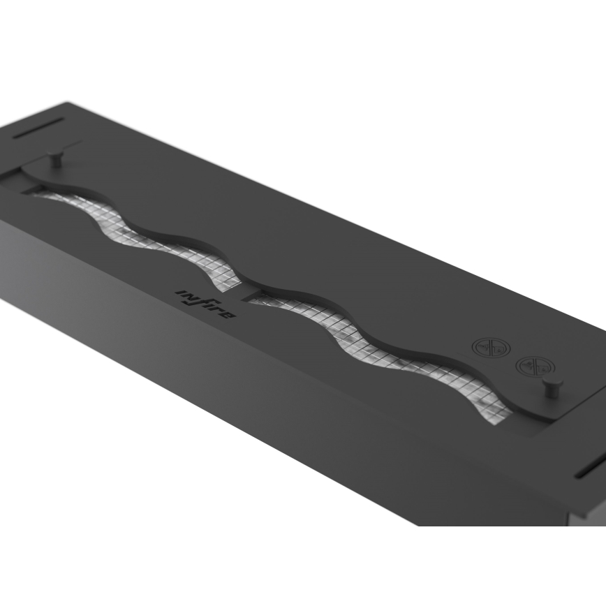InFire - Built-in BIO fireplace 7,5x60 cm 3,5kW black
