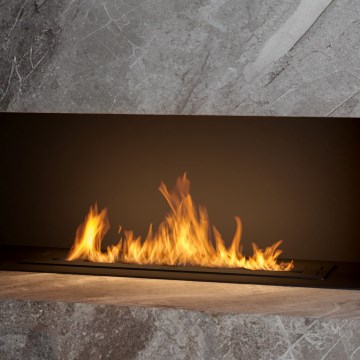 InFire - Built-in BIO fireplace 7,5x80 cm 6kW black
