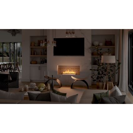 InFire - Built-in BIO fireplace 7,5x80 cm 6kW black