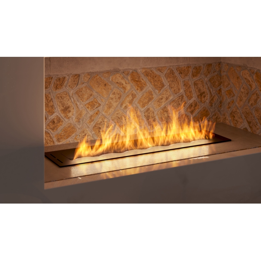 InFire - Built-in BIO fireplace 7,5x80 cm 6kW black
