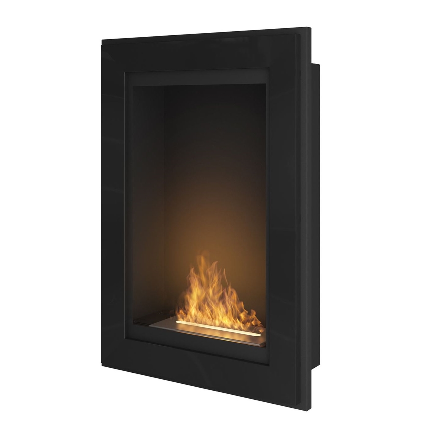 InFire - Built-in BIO fireplace 79x55 cm 3kW black