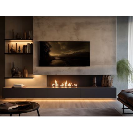 InFire - Built-in BIO fireplace 8,5x100 cm 6kW black