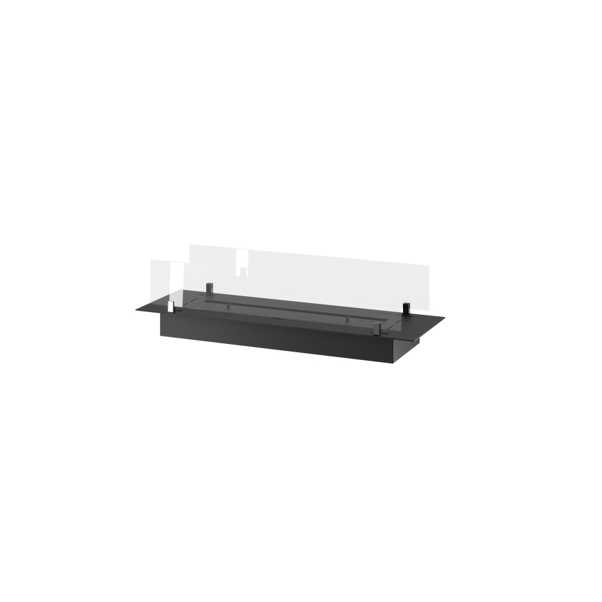 InFire - Built-in BIO fireplace 8,5x100 cm 6kW black