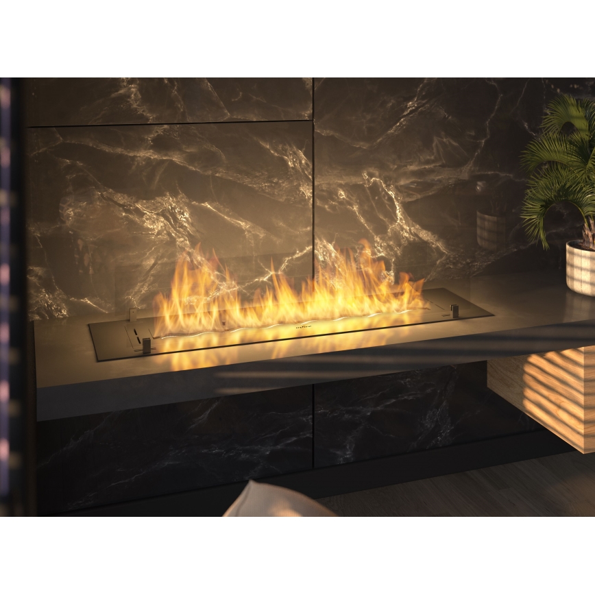 InFire - Built-in BIO fireplace 8,5x120 cm 6kW black