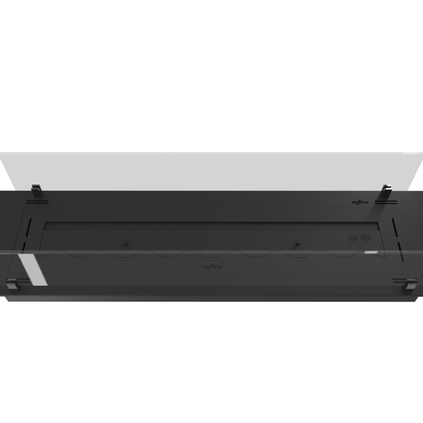 InFire - Built-in BIO fireplace 8,5x120 cm 6kW black
