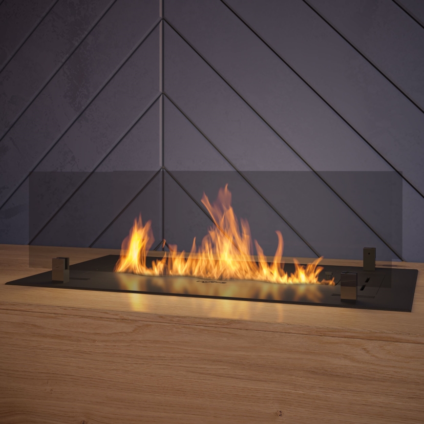 InFire - Built-in BIO fireplace 8,5x60 cm 3,5kW black