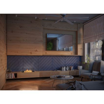 InFire - Built-in BIO fireplace 8,5x60 cm 3,5kW black