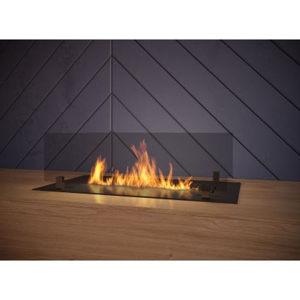 InFire - Built-in BIO fireplace 8,5x60 cm 3,5kW black