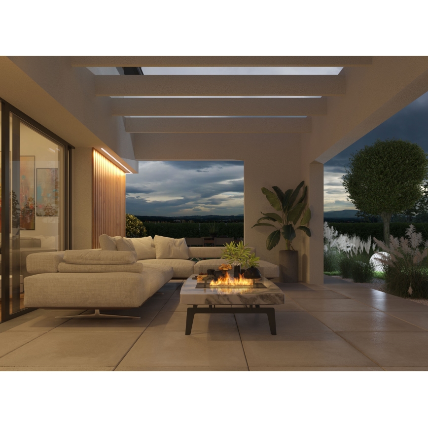 InFire - Built-in BIO fireplace 8,5x80 cm 3,5kW black